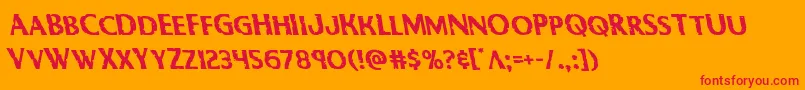 Bodyswipersleft Font – Red Fonts on Orange Background