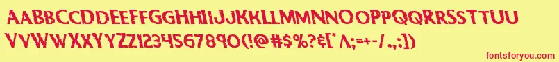 Bodyswipersleft Font – Red Fonts on Yellow Background