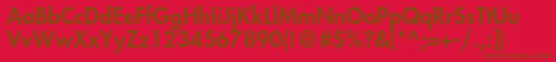FuturastdHeavy Font – Brown Fonts on Red Background