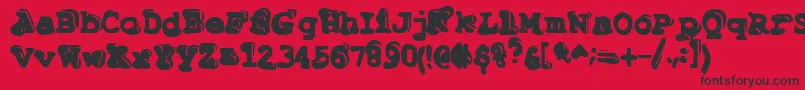 fuente Tiptonianregular – Fuentes Negras Sobre Fondo Rojo
