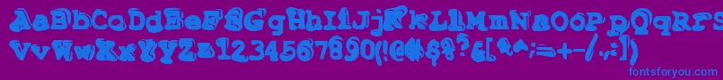 Tiptonianregular Font – Blue Fonts on Purple Background