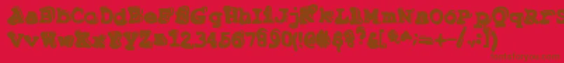 Tiptonianregular Font – Brown Fonts on Red Background