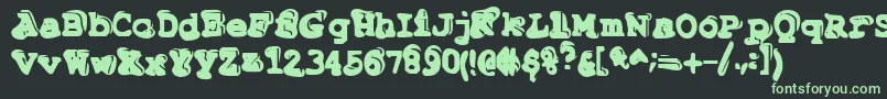 フォントTiptonianregular – 黒い背景に緑の文字