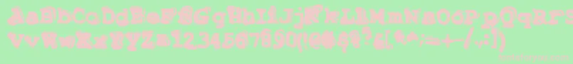 Tiptonianregular Font – Pink Fonts on Green Background