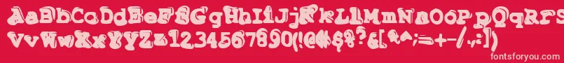 Tiptonianregular Font – Pink Fonts on Red Background