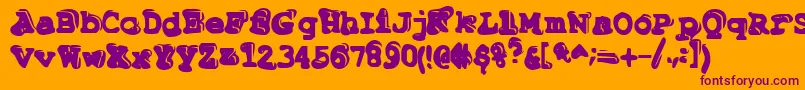 Tiptonianregular Font – Purple Fonts on Orange Background