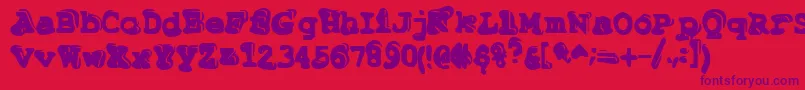 Tiptonianregular Font – Purple Fonts on Red Background