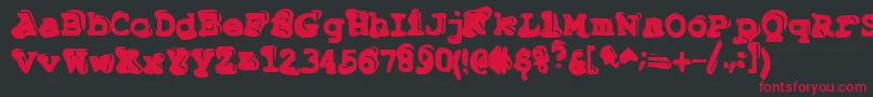Tiptonianregular Font – Red Fonts on Black Background