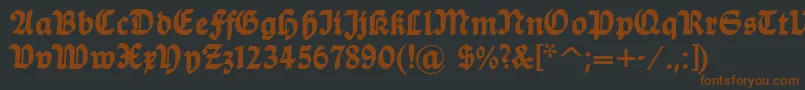 Dsballade Font – Brown Fonts on Black Background