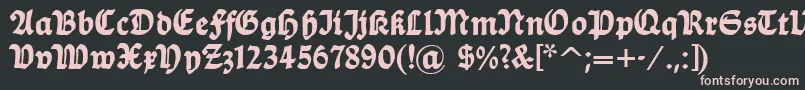 Dsballade Font – Pink Fonts on Black Background