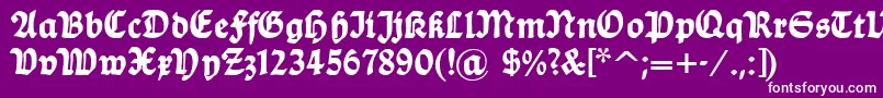 フォントDsballade – 紫の背景に白い文字