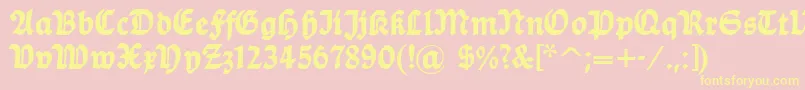 Dsballade Font – Yellow Fonts on Pink Background