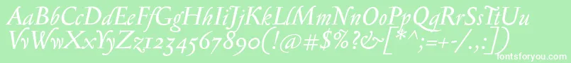SerapionosfItalic Font – White Fonts on Green Background