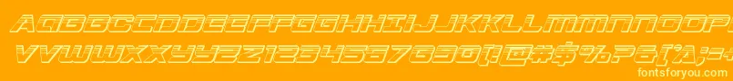 Stardusterplatital Font – Yellow Fonts on Orange Background