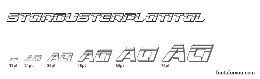 Stardusterplatital Font Sizes