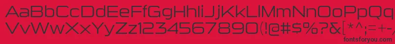 フォントSuigenerisltRegular – 赤い背景に黒い文字