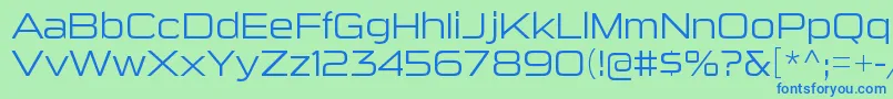 Шрифт SuigenerisltRegular – синие шрифты на зелёном фоне