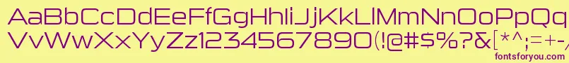 SuigenerisltRegular Font – Purple Fonts on Yellow Background