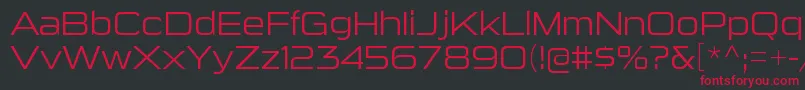 SuigenerisltRegular Font – Red Fonts on Black Background