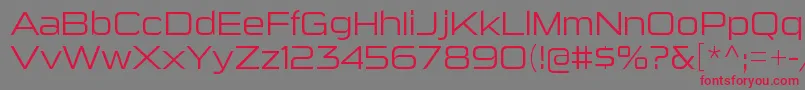 フォントSuigenerisltRegular – 赤い文字の灰色の背景