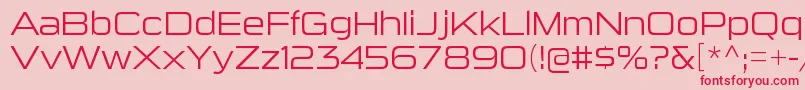 SuigenerisltRegular Font – Red Fonts on Pink Background