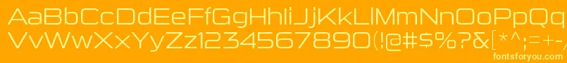 SuigenerisltRegular Font – Yellow Fonts on Orange Background