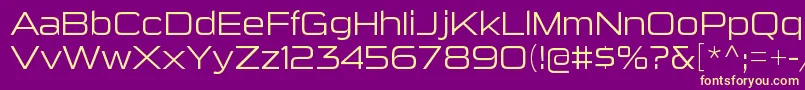 SuigenerisltRegular Font – Yellow Fonts on Purple Background