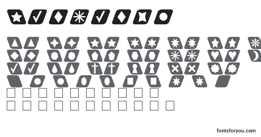 Czcionka Cutouts2 – alfabet, cyfry, specjalne znaki