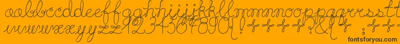 Playdate Font – Black Fonts on Orange Background