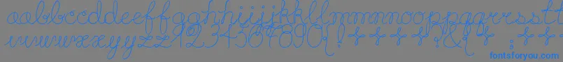 Playdate-Schriftart – Blaue Schriften auf grauem Hintergrund