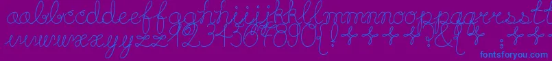 Playdate Font – Blue Fonts on Purple Background