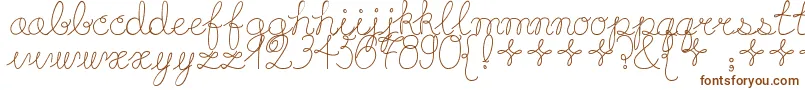 Шрифт Playdate – коричневые шрифты на белом фоне