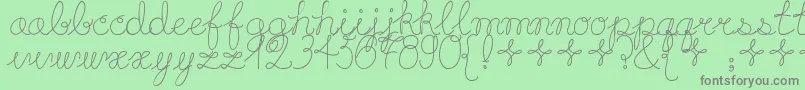 Playdate Font – Gray Fonts on Green Background