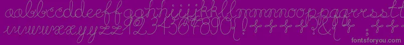 Playdate-Schriftart – Graue Schriften auf violettem Hintergrund