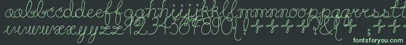 Playdate Font – Green Fonts on Black Background