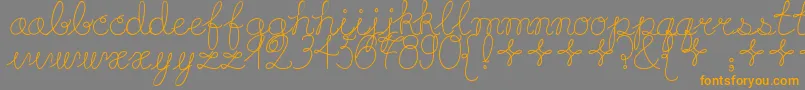 Playdate Font – Orange Fonts on Gray Background