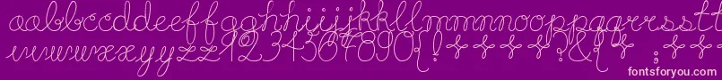 Playdate Font – Pink Fonts on Purple Background