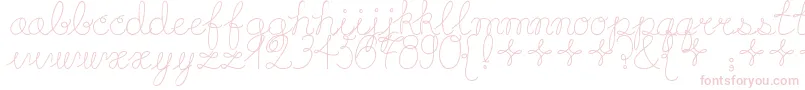 Playdate Font – Pink Fonts on White Background