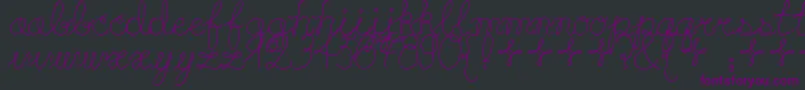 Playdate Font – Purple Fonts on Black Background