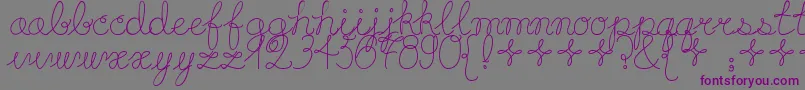 Playdate-Schriftart – Violette Schriften auf grauem Hintergrund