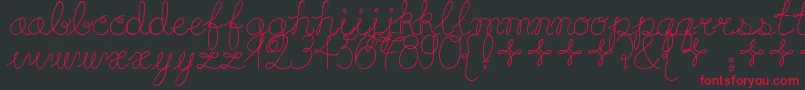 Playdate Font – Red Fonts on Black Background