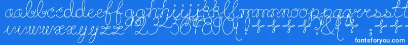 Playdate Font – White Fonts on Blue Background