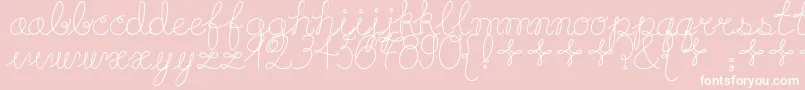 Playdate Font – White Fonts on Pink Background