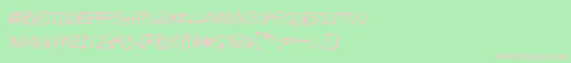 Шрифт FugaDeCerebros – розовые шрифты на зелёном фоне