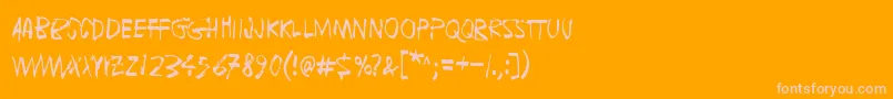 FugaDeCerebros Font – Pink Fonts on Orange Background