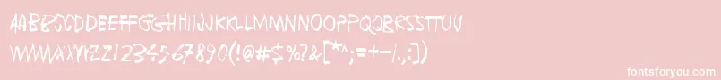 FugaDeCerebros Font – White Fonts on Pink Background