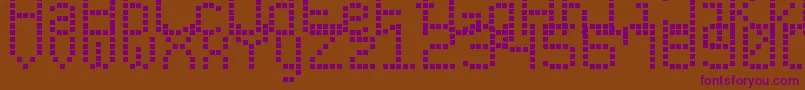 ModernLedBoard7-Schriftart – Violette Schriften auf braunem Hintergrund