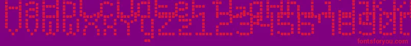 More about ModernLedBoard7 Font ModernLedBoard7 Font – Red Fonts on Purple Background