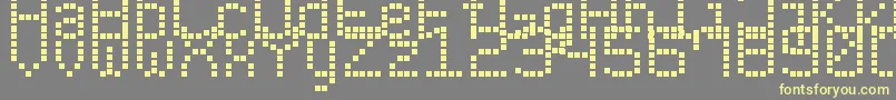 Шрифт ModernLedBoard7 – жёлтые шрифты на сером фоне