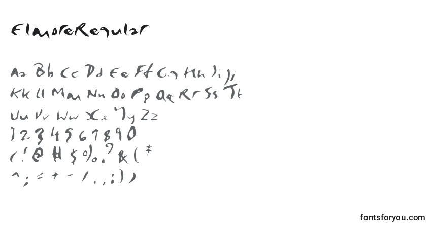 ElmoreRegular Font – alphabet, numbers, special characters